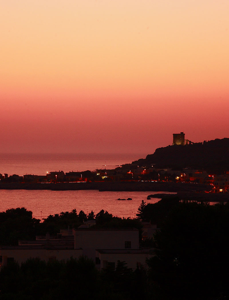 Panorama al tramonto